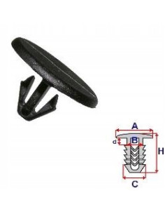 Citroen C2, C3, C5 Apšuvuma klips  motora pārsegam 6995V6 2